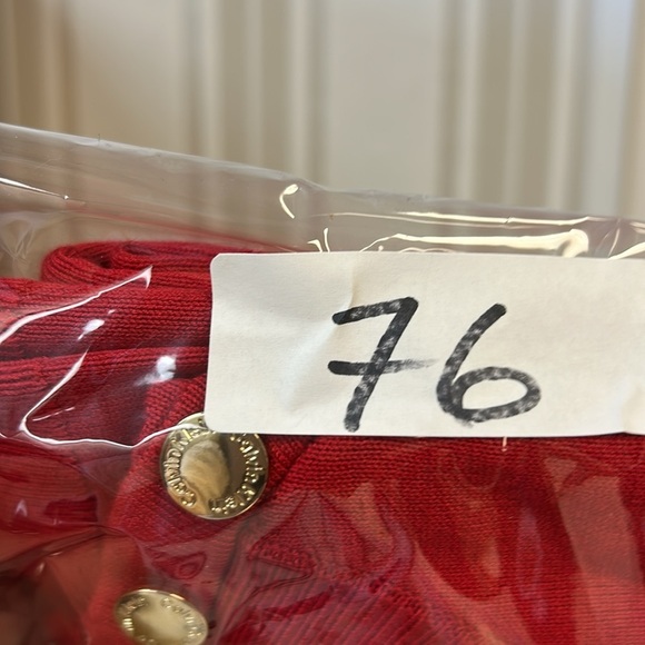 Calvin Klein/ NWT/ Red/ mock Neck with Gold buttons / size M/M - Picture 12 of 12
